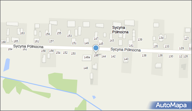 Sycyna Północna, Sycyna Północna, 146, mapa Sycyna Północna