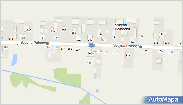 Sycyna Północna, Sycyna Północna, 149A, mapa Sycyna Północna