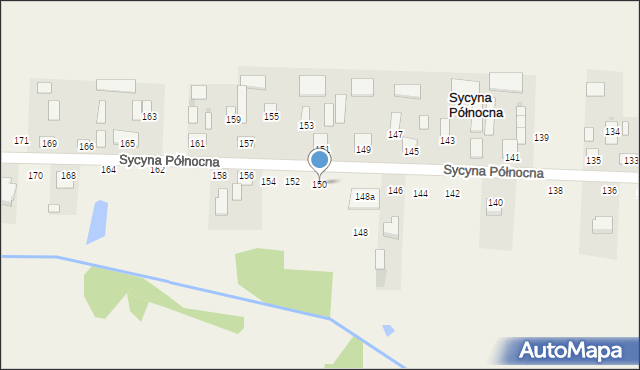 Sycyna Północna, Sycyna Północna, 150, mapa Sycyna Północna