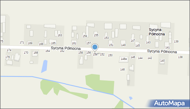 Sycyna Północna, Sycyna Północna, 154, mapa Sycyna Północna