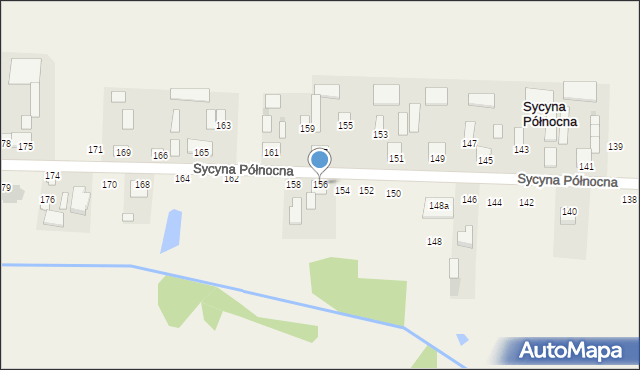 Sycyna Północna, Sycyna Północna, 156, mapa Sycyna Północna