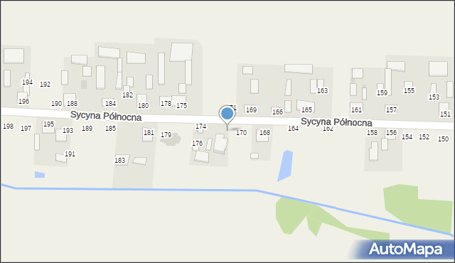 Sycyna Północna, Sycyna Północna, 172, mapa Sycyna Północna