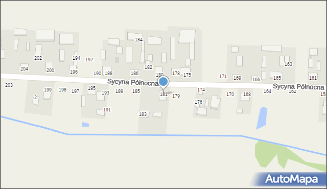Sycyna Północna, Sycyna Północna, 181, mapa Sycyna Północna