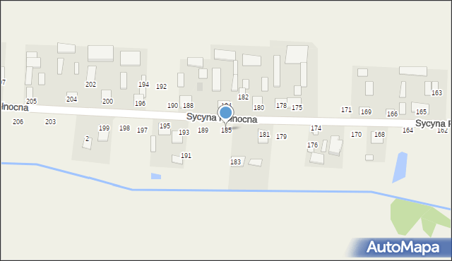 Sycyna Północna, Sycyna Północna, 185, mapa Sycyna Północna