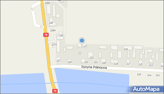 Sycyna Północna, Sycyna Północna, 223, mapa Sycyna Północna