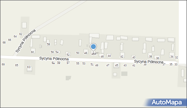 Sycyna Północna, Sycyna Północna, 46A, mapa Sycyna Północna