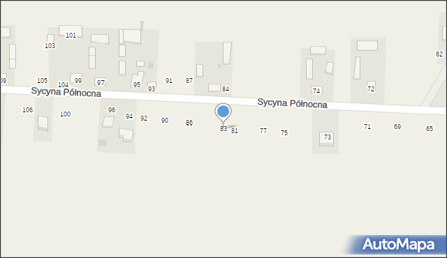 Sycyna Północna, Sycyna Północna, 83, mapa Sycyna Północna