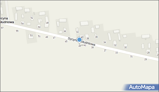 Sycyna Południowa, Sycyna Południowa, 43, mapa Sycyna Południowa