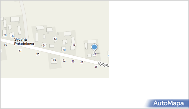 Sycyna Południowa, Sycyna Południowa, 44, mapa Sycyna Południowa