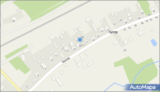 Sycze, Sycze, 16, mapa Sycze