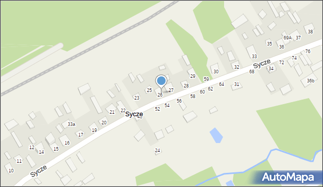 Sycze, Sycze, 51, mapa Sycze