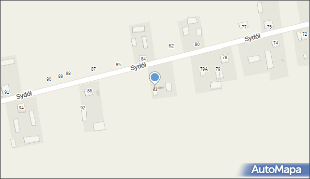 Sydół, Sydół, 83, mapa Sydół