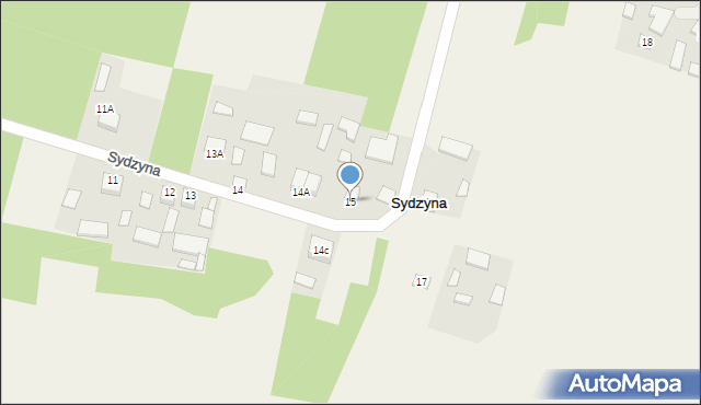 Sydzyna, Sydzyna, 15, mapa Sydzyna