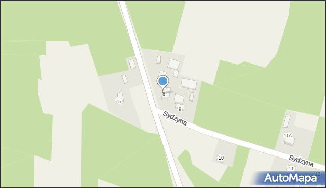 Sydzyna, Sydzyna, 8, mapa Sydzyna