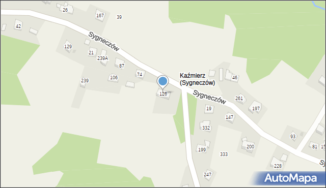 Sygneczów, Sygneczów, 126, mapa Sygneczów