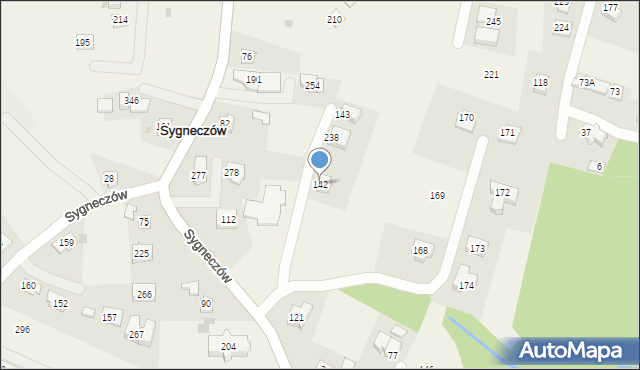 Sygneczów, Sygneczów, 142, mapa Sygneczów