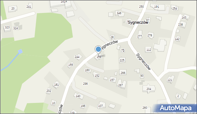 Sygneczów, Sygneczów, 159, mapa Sygneczów