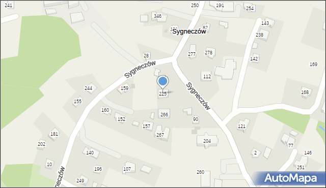 Sygneczów, Sygneczów, 225, mapa Sygneczów