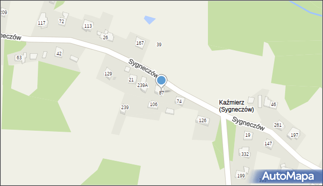 Sygneczów, Sygneczów, 87, mapa Sygneczów