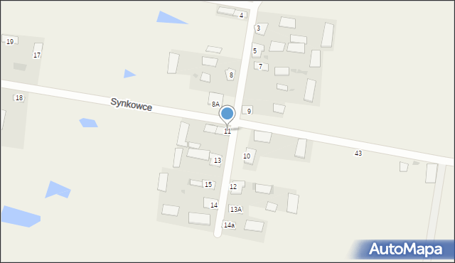 Synkowce, Synkowce, 11, mapa Synkowce