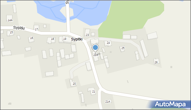 Sypitki, Sypitki, 22A, mapa Sypitki