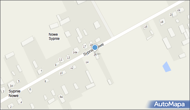 Sypnie Nowe, Sypnie Nowe, 15, mapa Sypnie Nowe