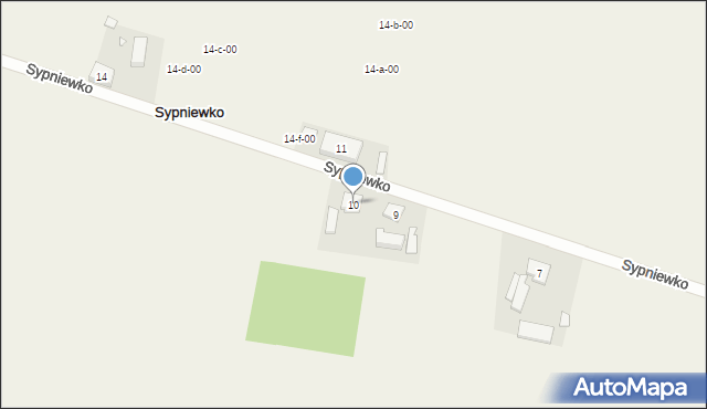 Sypniewko, Sypniewko, 10, mapa Sypniewko