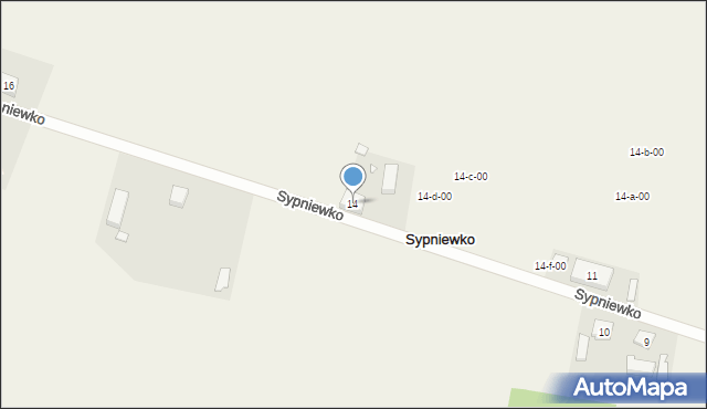 Sypniewko, Sypniewko, 14, mapa Sypniewko