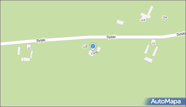 Syski, Syski, 11b, mapa Syski