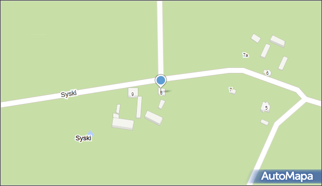 Syski, Syski, 8, mapa Syski