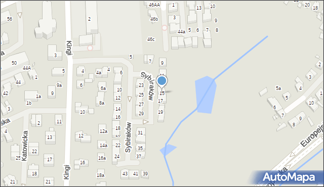 Szczecin, Sybiraków, 15, mapa Szczecina