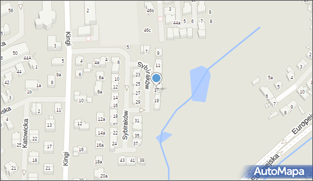 Szczecin, Sybiraków, 17, mapa Szczecina