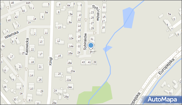 Szczecin, Sybiraków, 37, mapa Szczecina