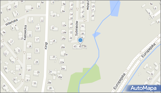 Szczecin, Sybiraków, 41, mapa Szczecina