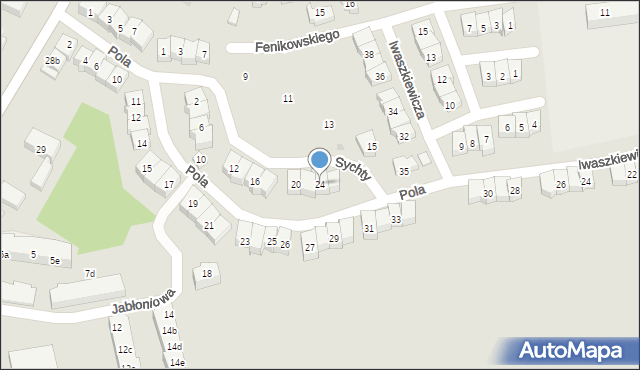 Tczew, Sychty Bernarda, ks. dr., 24, mapa Tczew