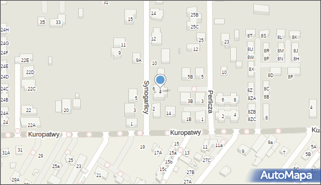 Warszawa, Synogarlicy, 4, mapa Warszawy