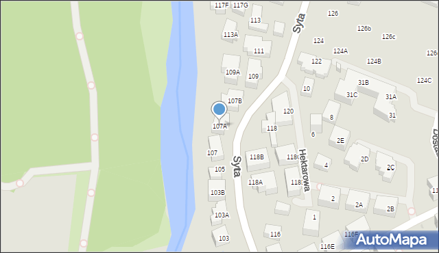 Warszawa, Syta, 107A, mapa Warszawy