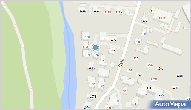 Warszawa, Syta, 117G, mapa Warszawy