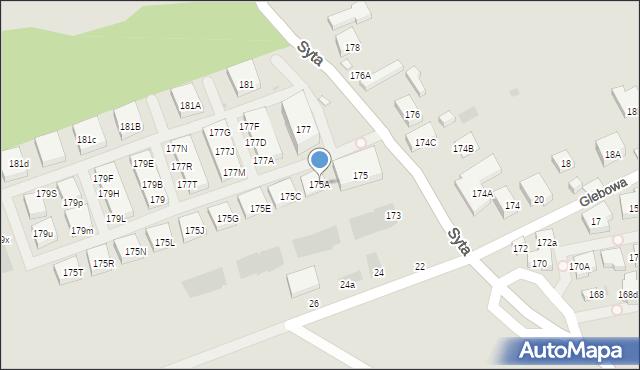 Warszawa, Syta, 175A, mapa Warszawy