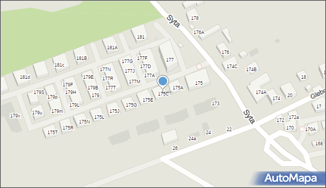 Warszawa, Syta, 175C, mapa Warszawy