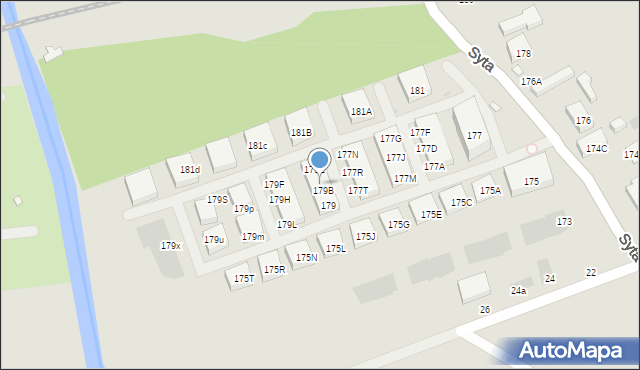 Warszawa, Syta, 179C, mapa Warszawy