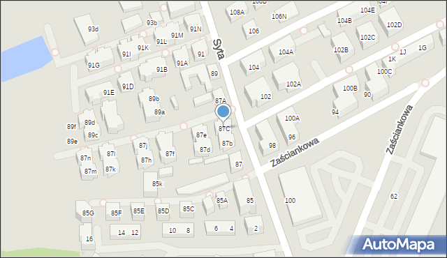 Warszawa, Syta, 87C, mapa Warszawy