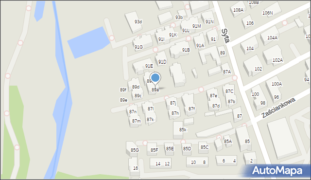 Warszawa, Syta, 89a, mapa Warszawy