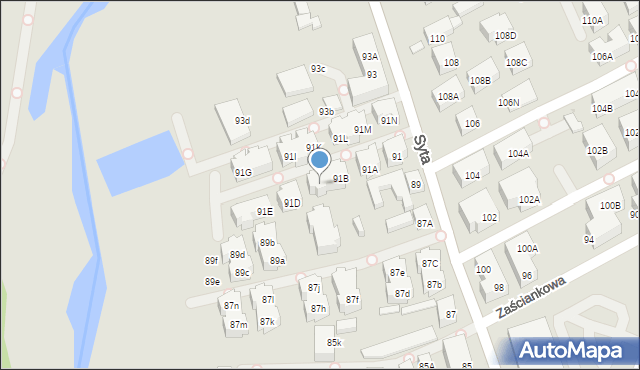 Warszawa, Syta, 91C, mapa Warszawy