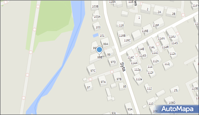 Warszawa, Syta, 99B, mapa Warszawy