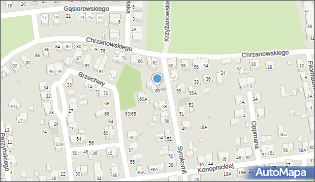 Wrocław, Syrokomli Władysława, 60, mapa Wrocławia