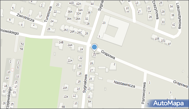 Wrocław, Sygnałowa, 21, mapa Wrocławia