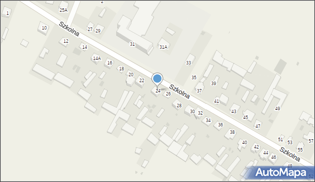 Abramów, Szkolna, 24, mapa Abramów