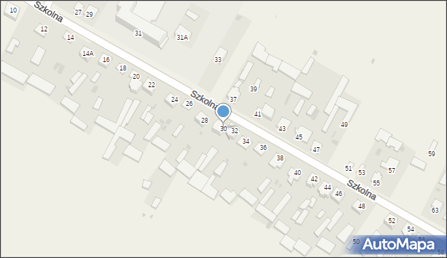 Abramów, Szkolna, 30, mapa Abramów