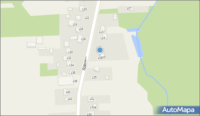 Adamów, Szkolna, 119, mapa Adamów